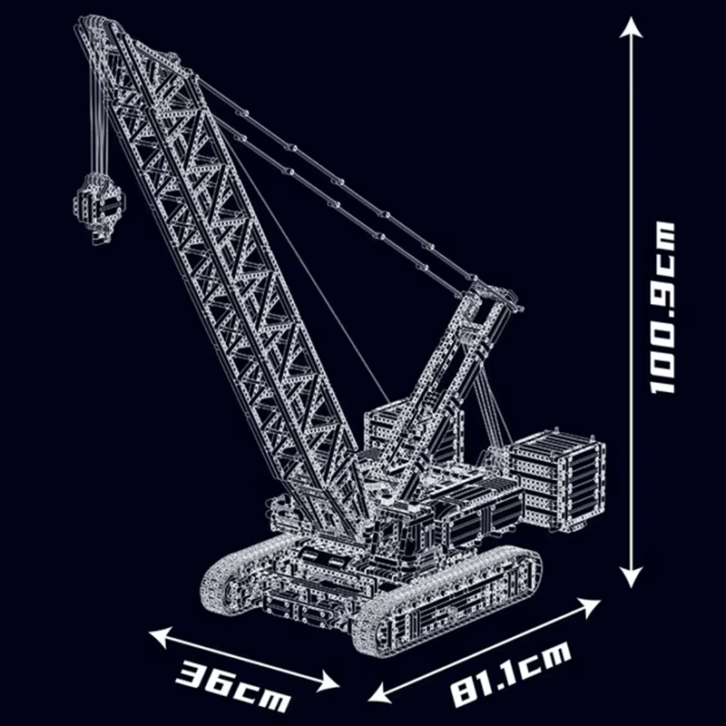 Remote Controlled Dragline Crawler Crane 4493pcs