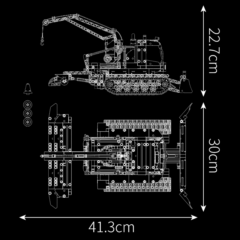 Remote Controlled Snow Plow 1240pcs