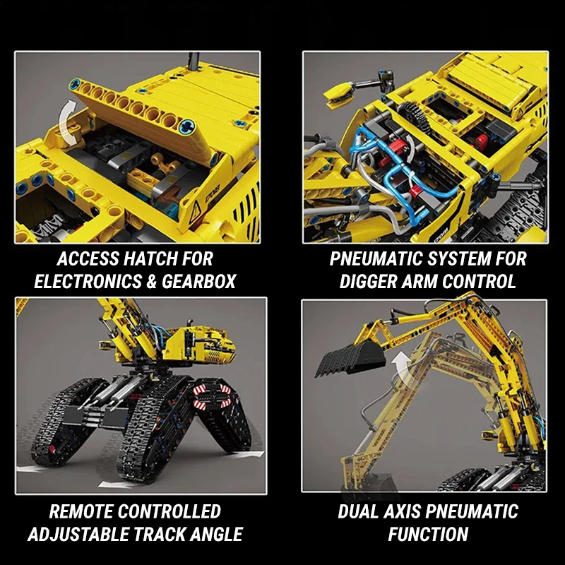 Remote Controlled Morphing Excavator 2236pcs