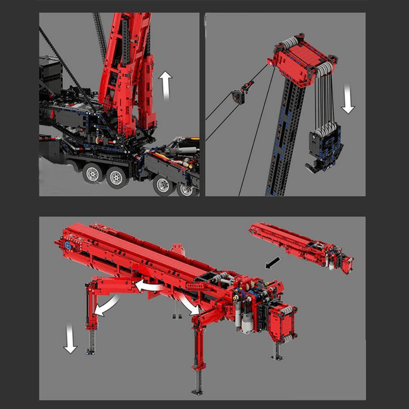 Red Edition Remote Controlled Crane 9176pcs