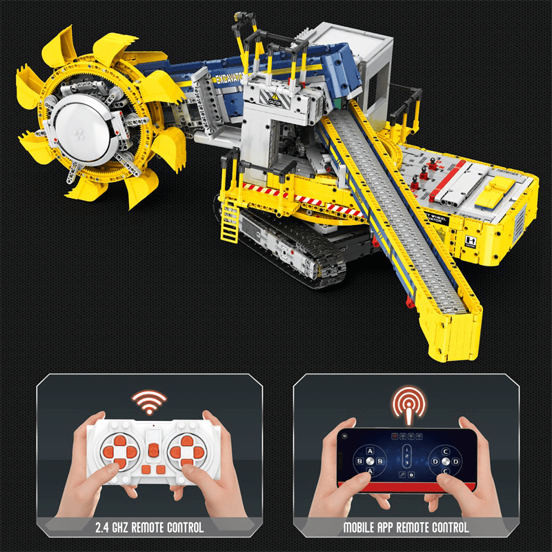 Remote Controlled Bucket Wheel Excavator 3187pcs