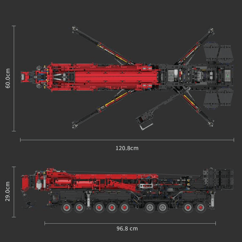 Red Edition Remote Controlled Crane 9176pcs