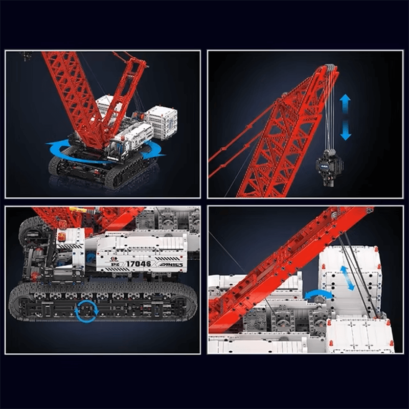 Remote Controlled Dragline Crawler Crane 4493pcs