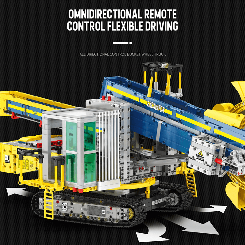 Remote Controlled Bucket Wheel Excavator 3187pcs