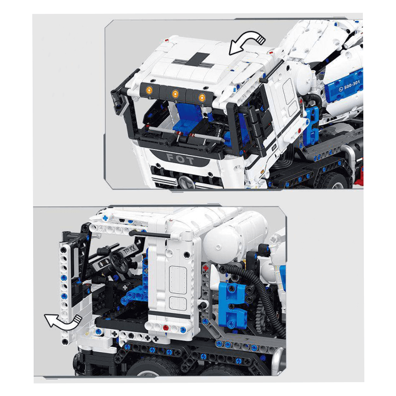 Remote Controlled Cement Truck 2431pcs