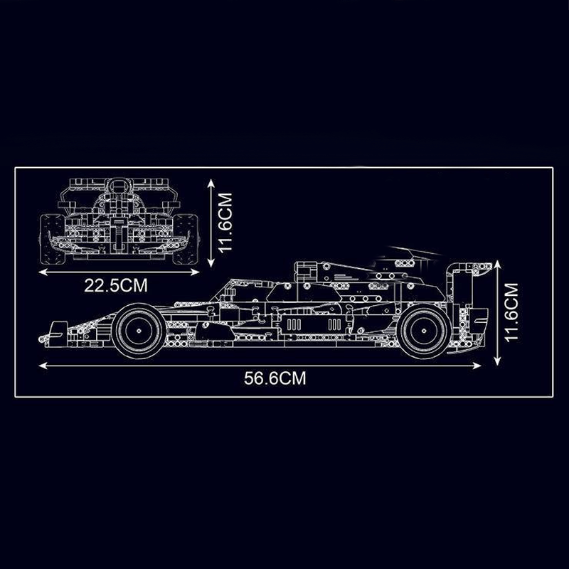 Single Seater Race Car 1184pcs