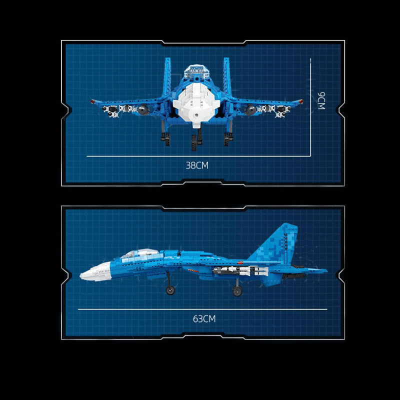 The 63cm SU-35 Fighter 1529pcs