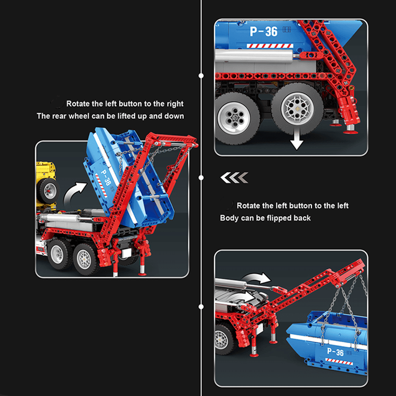 Remote Controlled Skip Dump Truck 1917pcs