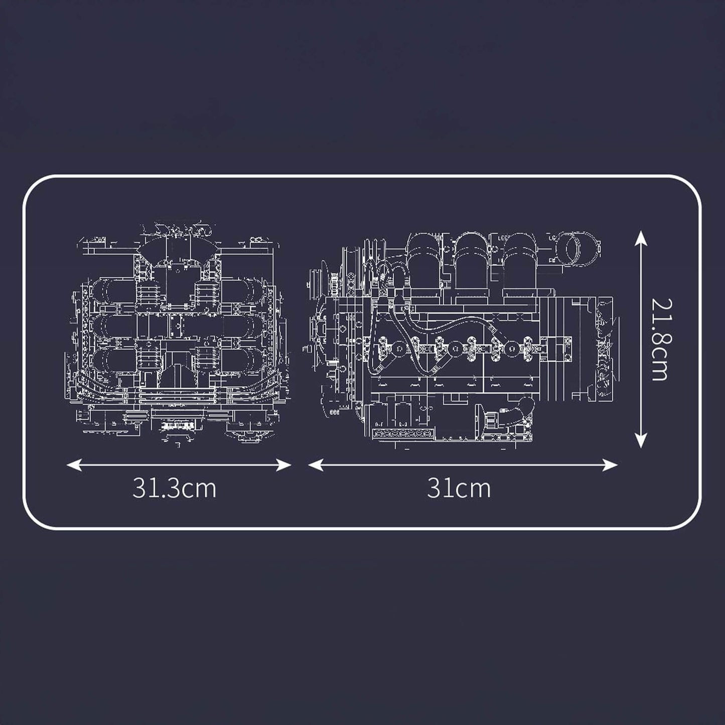 Motorised Flat 6 Engine 2374pcs