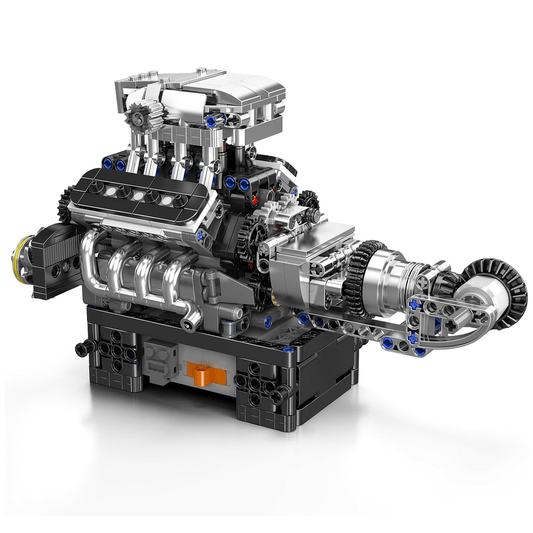 Motorised British Supercar V8 Engine 736pcs