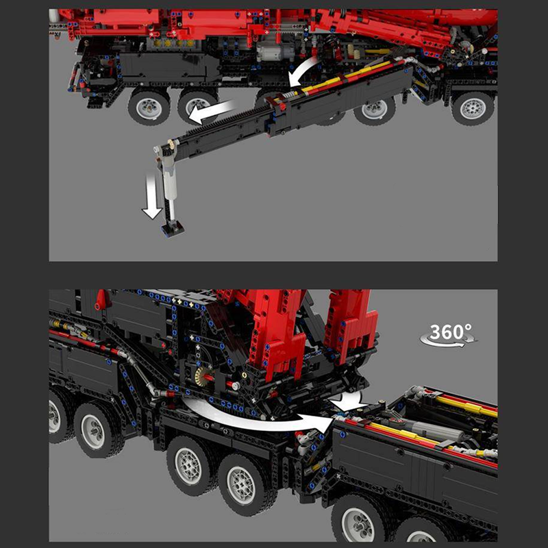 Red Edition Remote Controlled Crane 9176pcs