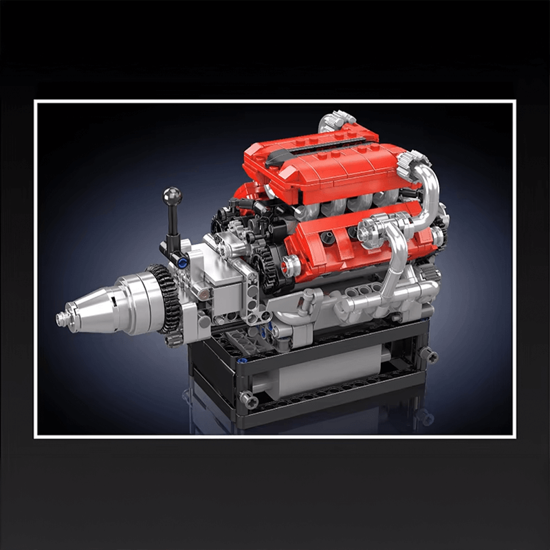 Motorised Italian V8 Engine 749pcs