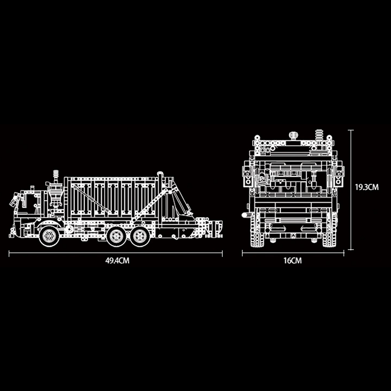 Remote Controlled Garbage Truck 1688pcs