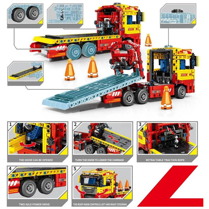 Remote Controlled Flatbed Tow Truck 784pcs