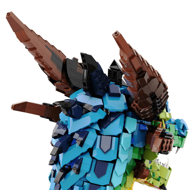 Rainbow Dragon Head 2581pcs