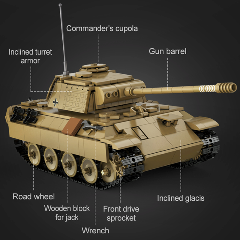 Remote Controlled Panther Tank 906pcs