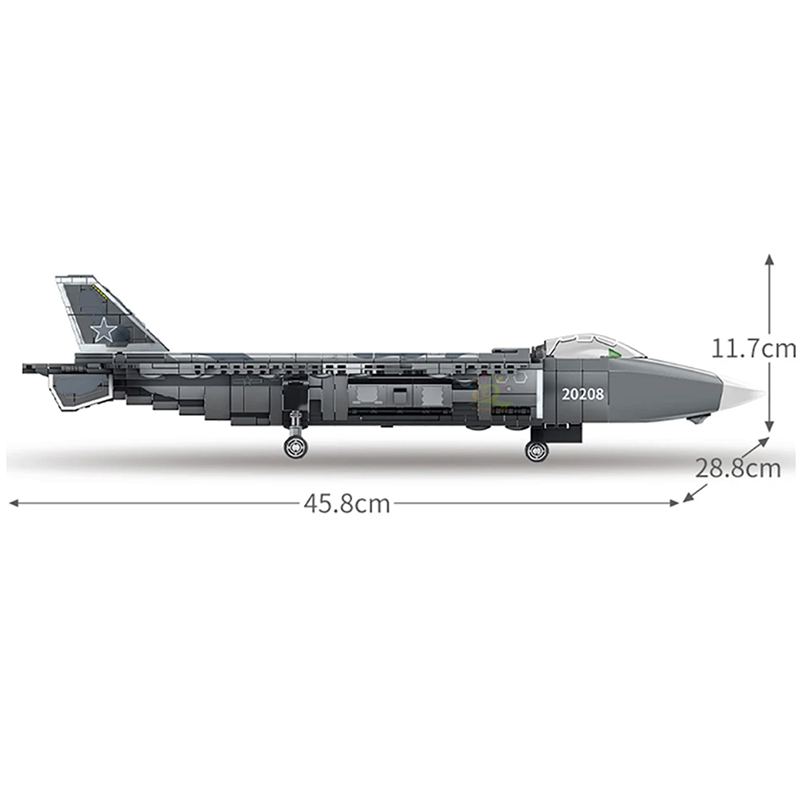 J-20 Fighter Aircraft 774pcs